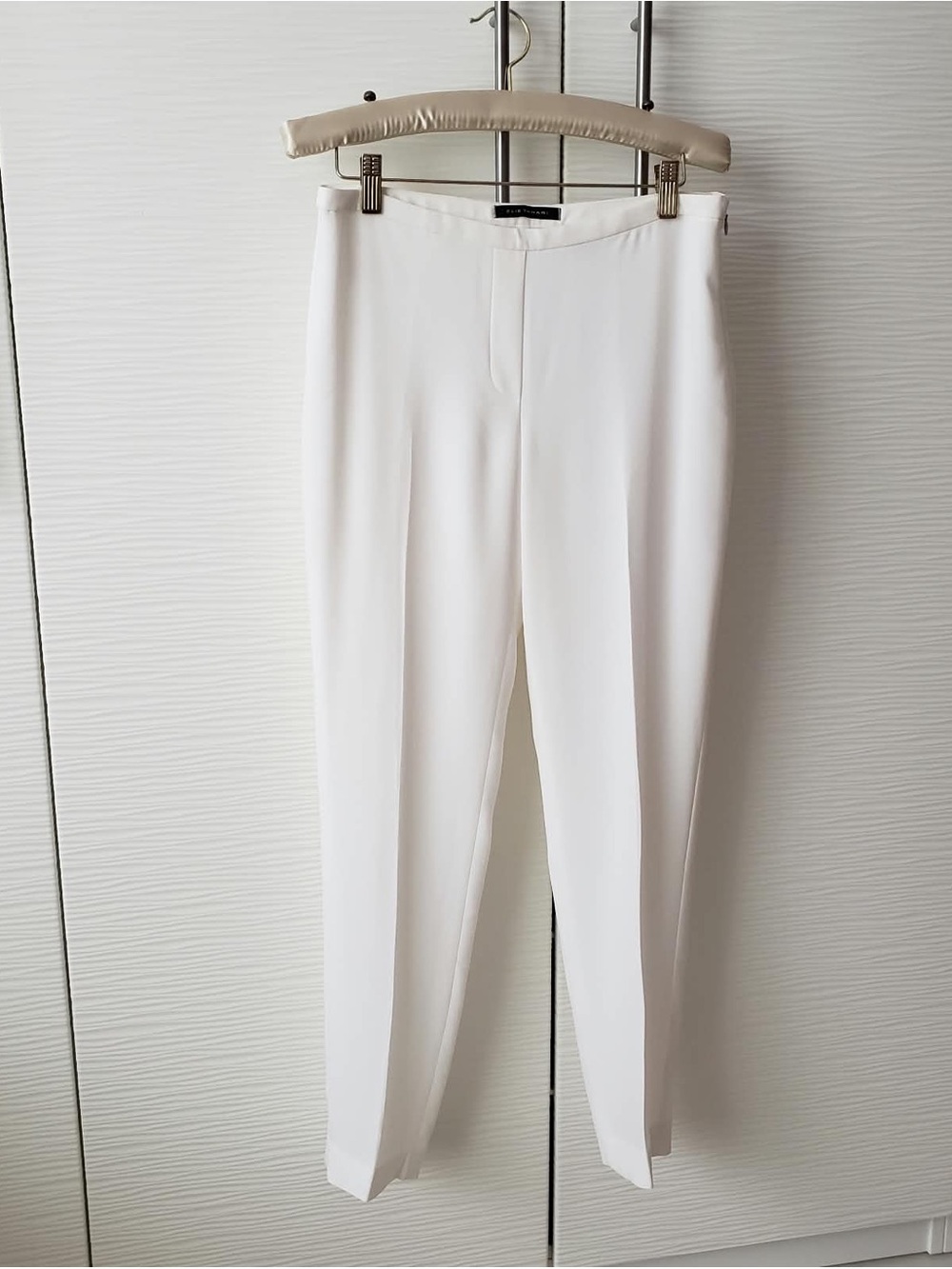 Elie Tahari Cream-White Dress Pants - Tailored Front Crease